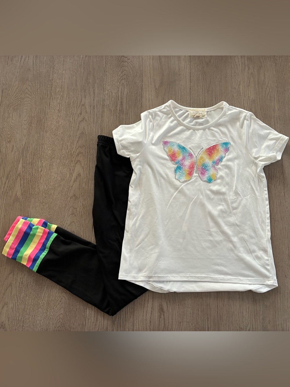 Girls' White Butterfly Graphic Tee